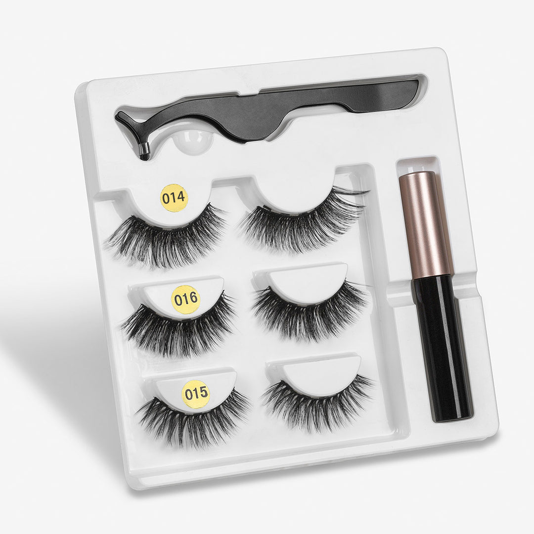 🧲👁️ Magnetic False Eyelashes – Fashion Cotton Stem 1 Pair Set