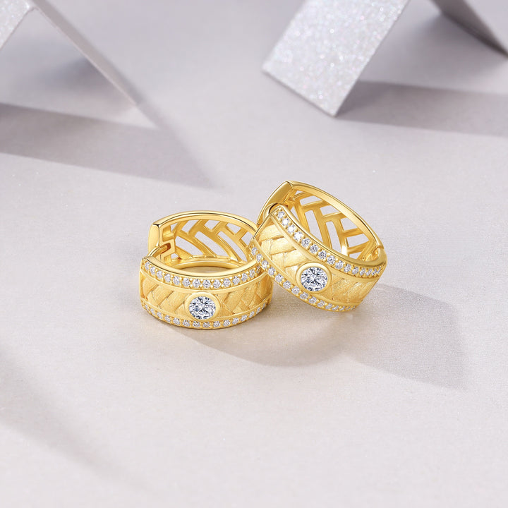 Minimalist Moissanite Stud Earrings – Gold-Plated S925 Silver