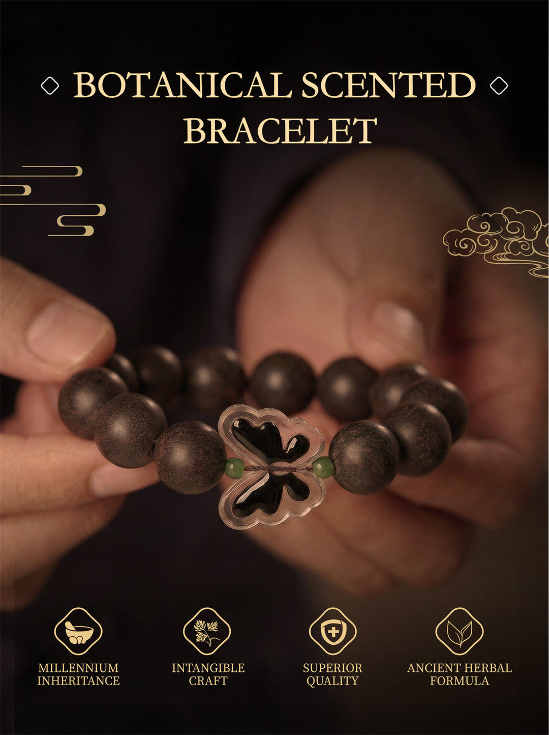Chinese Herbal Bead Bracelet – Lightweight Traditional Wellness Jewelry