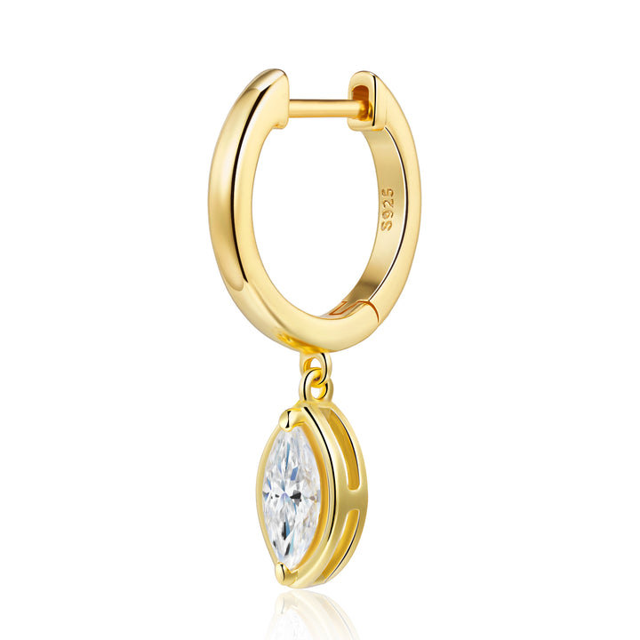 uxury Minimalist Oval Moissanite Earrings – Gold-Plated S925 Silver
