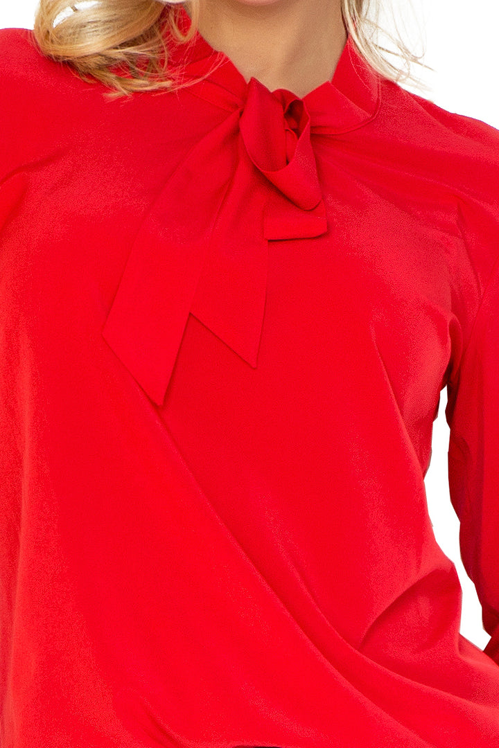 Blouse with bond - red