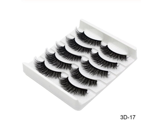👁️✨ Handmade Chemical Fiber False Eyelashes – Thick 3D Volume Lash Set (Mixed Styles)