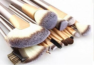 ✨ Champagne White Makeup Brush Set — 12/18/24 Piece Beauty Tools 💄🤍