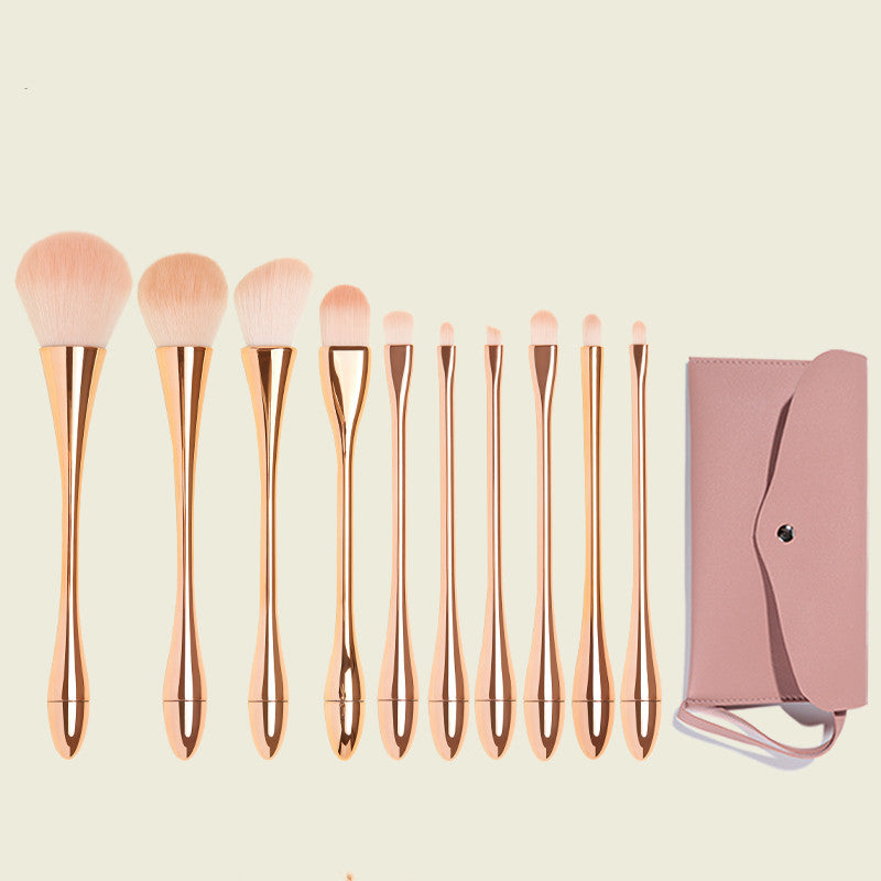 ✨ Small Waist Rose Gold Makeup Brush Set — Soft Hair Beauty Tools 💄🌹