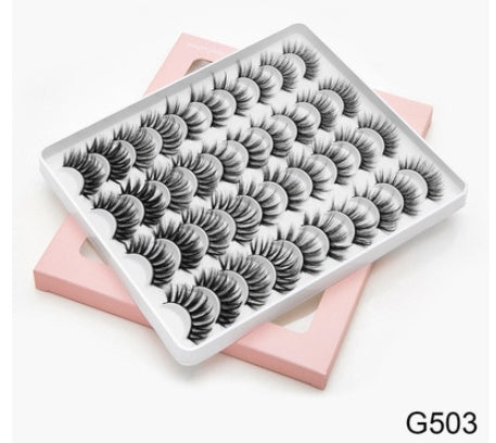 👁️✨ Mink Thick False Eyelashes – 20 Pairs (8–25mm) Volume Lash Set