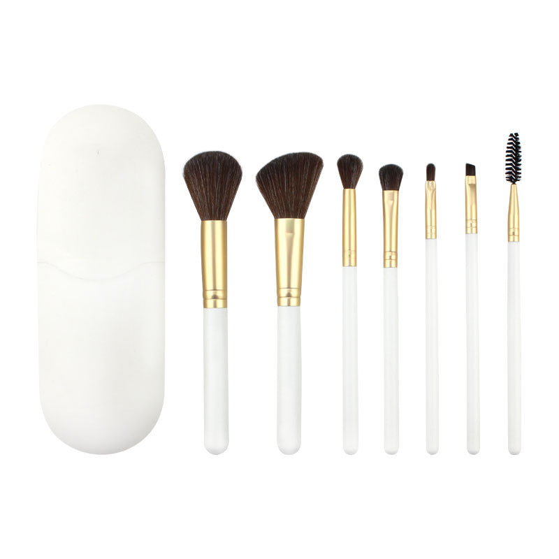 ✨ 7-Piece Makeup Brush Set — Wooden Handle Beauty Tools 💄