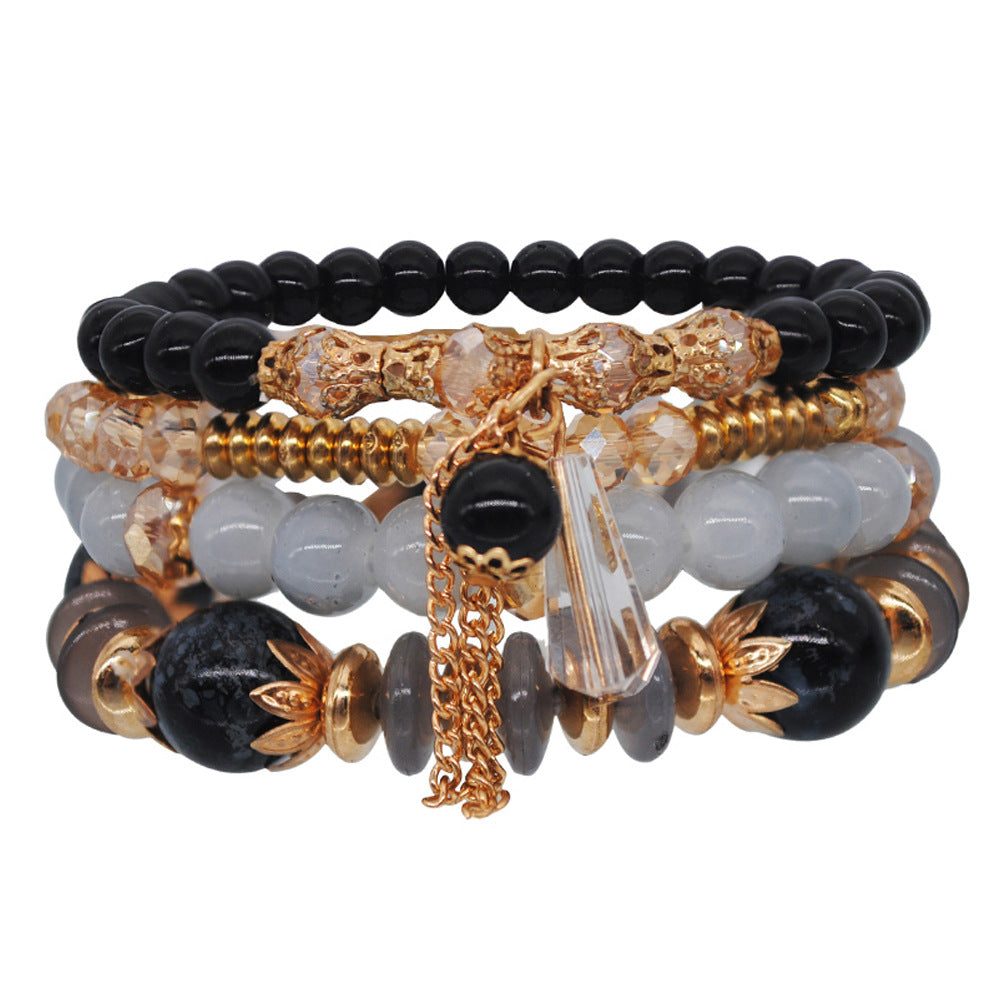 Ethnic Style Tassel Bracelet – Mixed Material Design