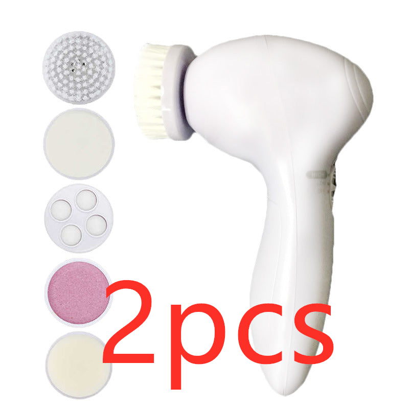 💖✨ 5-in-1 Electric Facial Cleansing Instrument | Multi-Head Skin Care & Massage Beauty Device