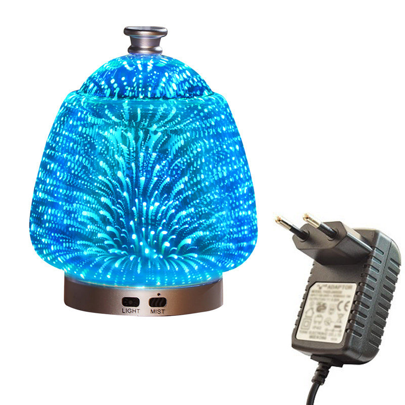 🎆💧 Fireworks Glass Aromatherapy Humidifier | Creative Ultrasonic Essential Oil Diffuser Lamp ✨