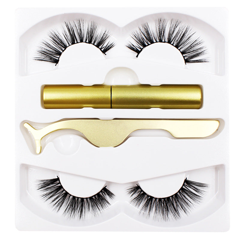 🧲👁️ Magnetic Liquid Eyeliner & Magnetic False Eyelashes Set – Waterproof Reusable Lash Kit with Tweezer