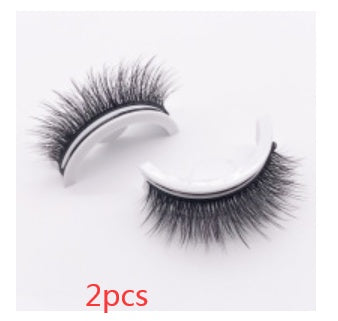 👁️✨ Reusable 3D Mink Lashes – Self-Adhesive Natural False Eyelashes (Glue-Free Silk Style)