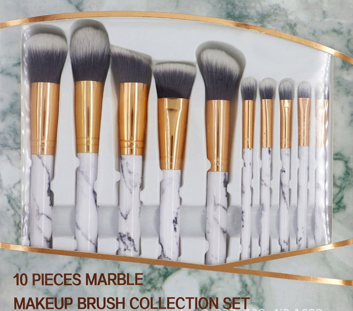 ✨ Marble Handle 10-Piece Makeup Brush Set — elegant beauty meets everyday function 💄