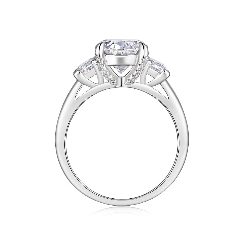 💍 3-Carat Moissanite Luxury Ring – Platinum-Plated S925 Silver (3.6g, Sizes 5–9) 💍