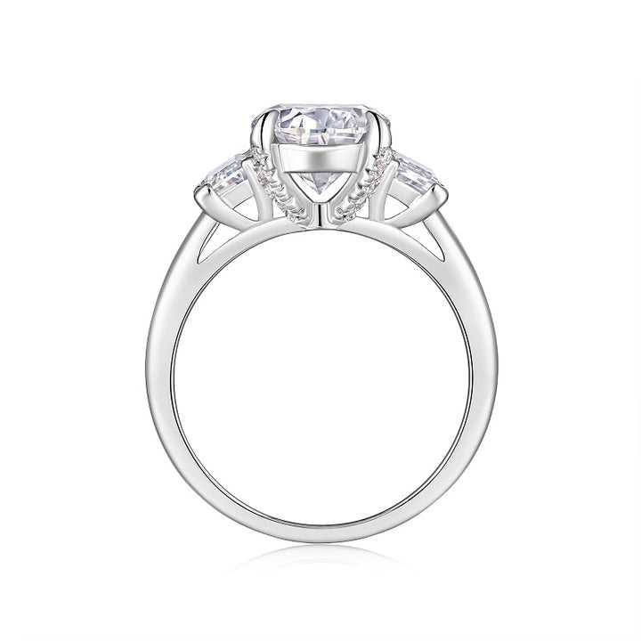 💍 3-Carat Moissanite Luxury Ring – Platinum-Plated S925 Silver (3.6g, Sizes 5–9) 💍