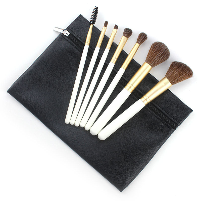 ✨ 7-Piece Makeup Brush Set — Wooden Handle Beauty Tools 💄
