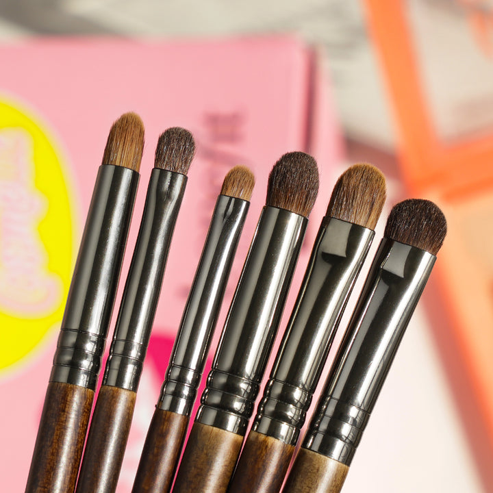 ✨ Makeup Brush Set — Animal Hair Eyeshadow, Base & Blending Brushes 💄