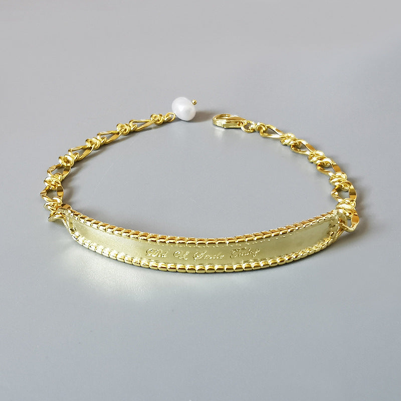 Sterling Silver Baroque Pearl Bracelet – Exaggerated European Style Jewelry