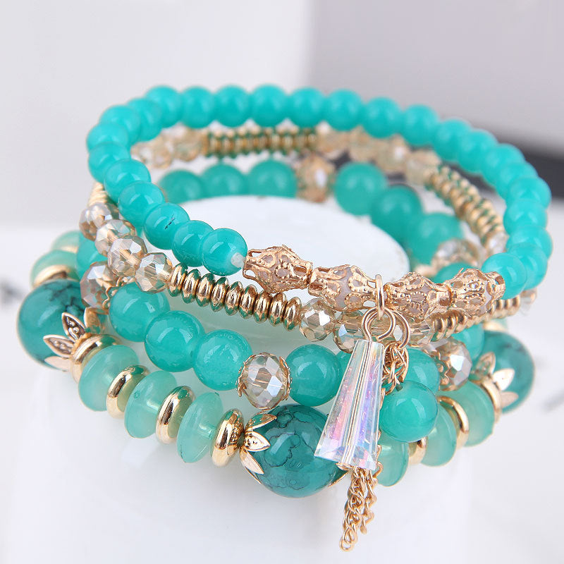 Bohemian Multilayer Multicolor Beaded Bracelet