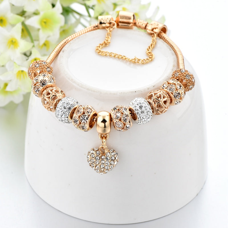 Golden Full Diamond Love Bracelet