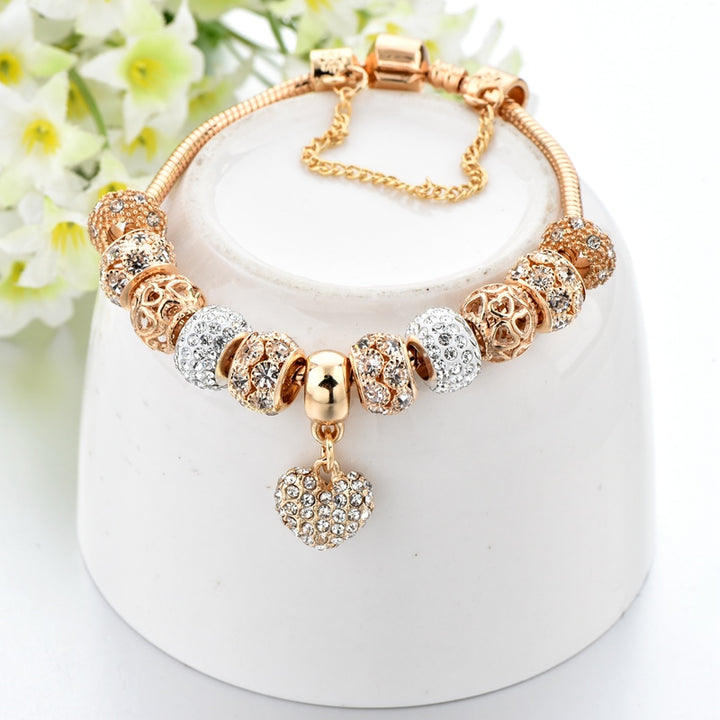 Golden Full Diamond Love Bracelet