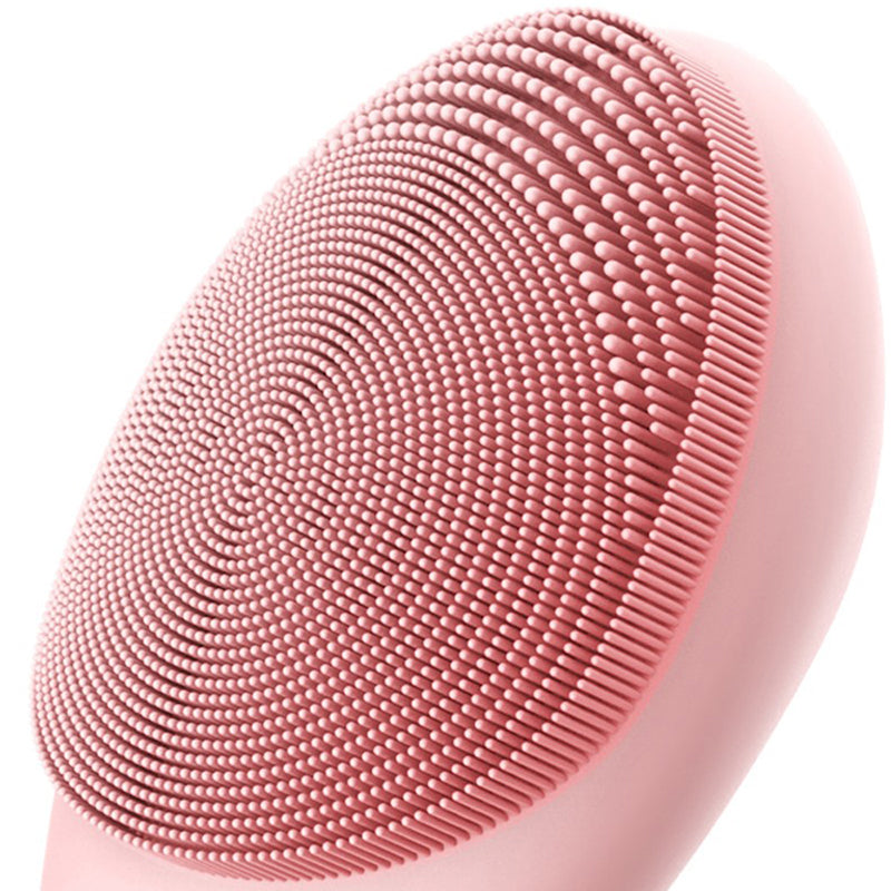 💖🧼 Electric Washing Brush | Ultrasonic Silicone Facial Cleanser with Heat & Light Therapy