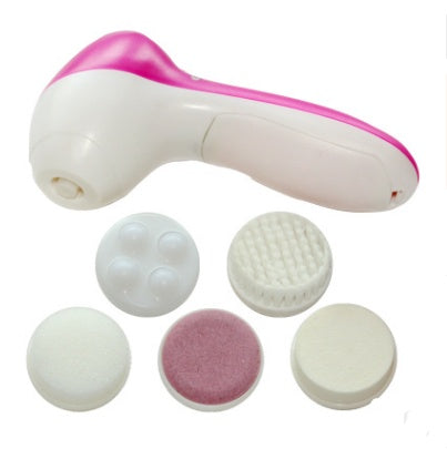 💖✨ 5-in-1 Electric Facial Cleansing Instrument | Multi-Head Skin Care & Massage Beauty Device