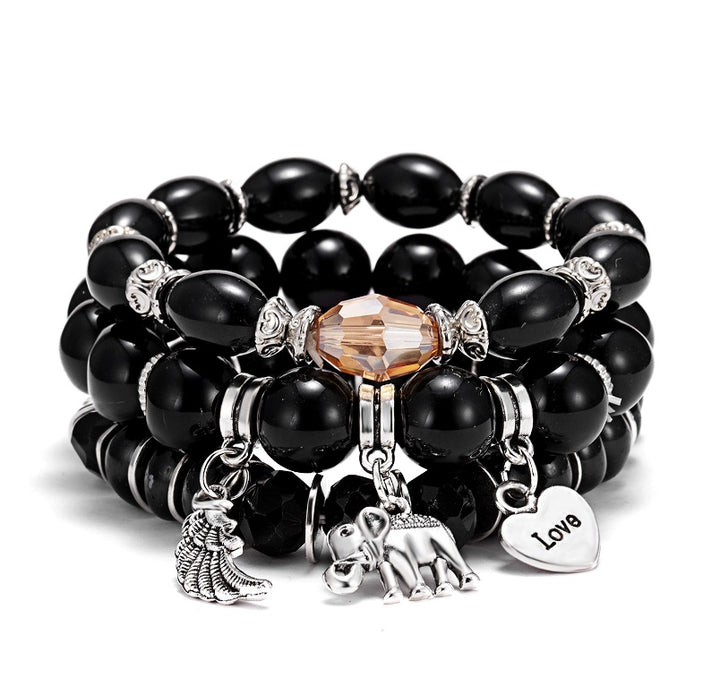 Ethnic Style Tassel Bracelet – Mixed Material Design