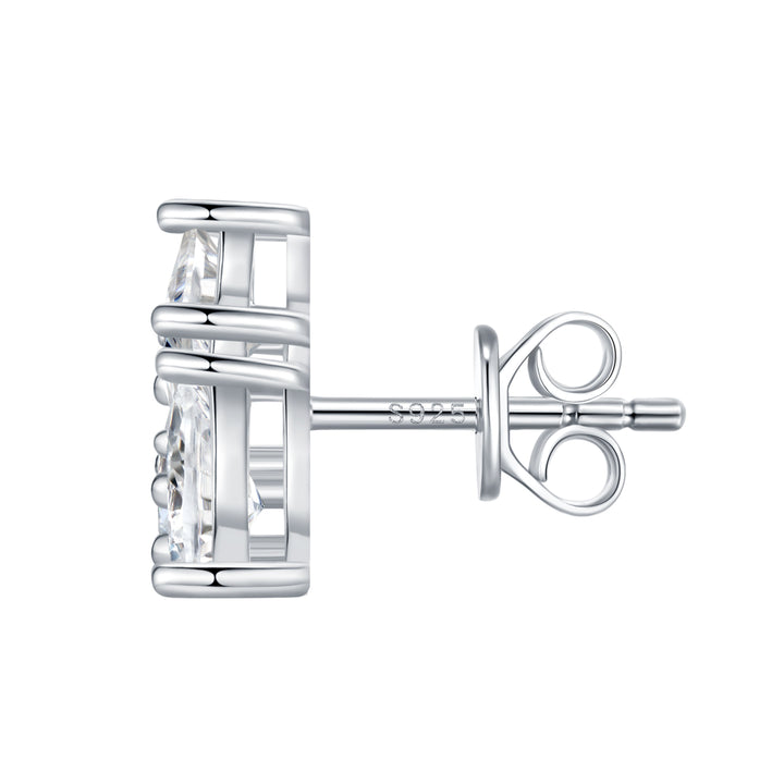 Luxury Minimalist Moissanite Stud Earrings – Platinum-Plated S925 Silver