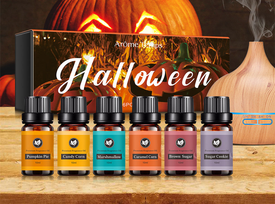 ✨ 16 Theme Atmosphere Flameless Essential Oil Set — 6 × 60ml 🌿💧
