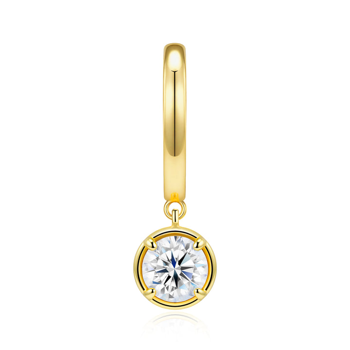 Minimalist Moissanite Stud Earrings – Gold-Plated S925 Silver