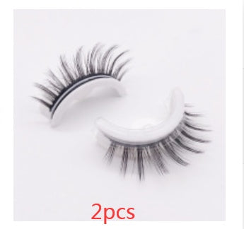 👁️✨ Reusable 3D Mink Lashes – Self-Adhesive Natural False Eyelashes (Glue-Free Silk Style)