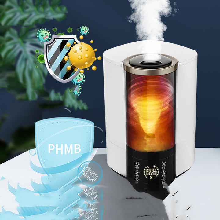 🌪️💧 4.5L Tornado Visual Fog Humidifier | Colorful Atmosphere Lamp 🌈✨