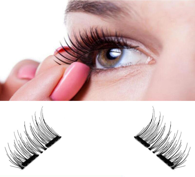 🧲👁️ 6D Magnetic False Eyelashes – Double Magnet Handmade Strip Lashes (Reusable)