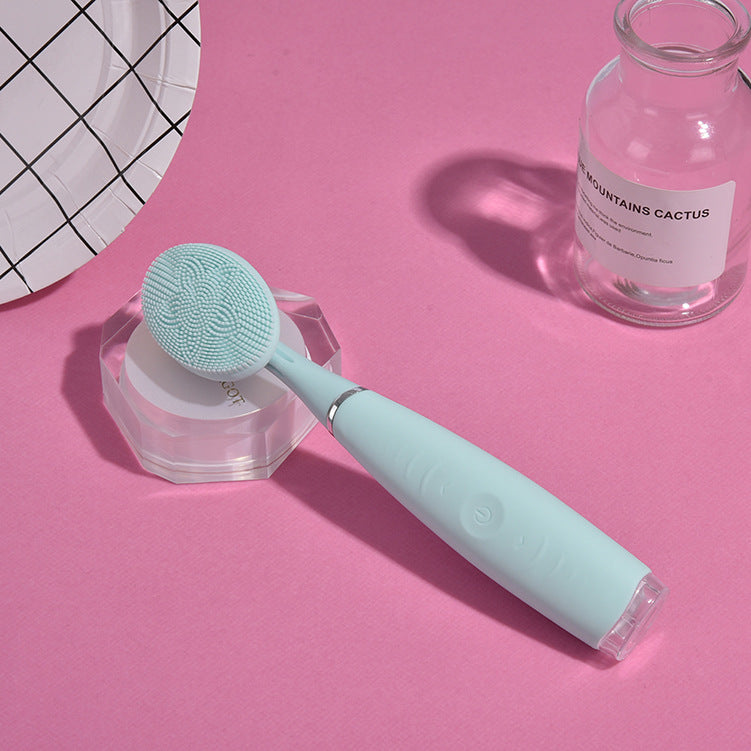 💖🧼 Hand-held Electric Silicone Facial Cleanser | Household Deep Cleansing & Vibration Device