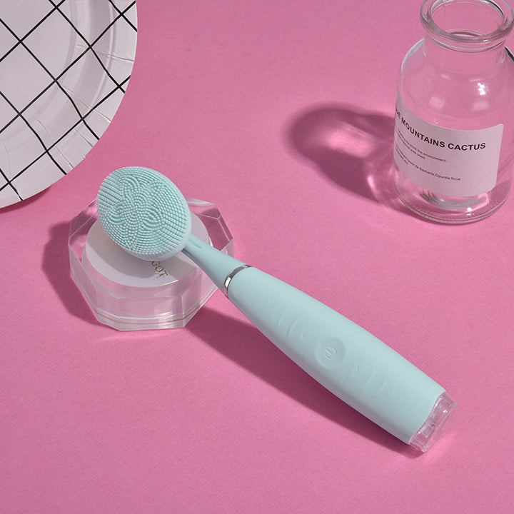 💖🧼 Hand-held Electric Silicone Facial Cleanser | Household Deep Cleansing & Vibration Device