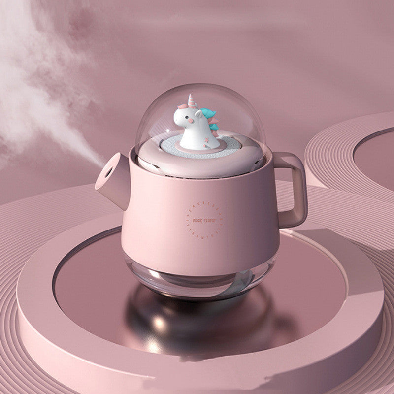🌿💧 Small Home Creative USB Mini Humidifier | Kettle Design Air Mist 🌙✨