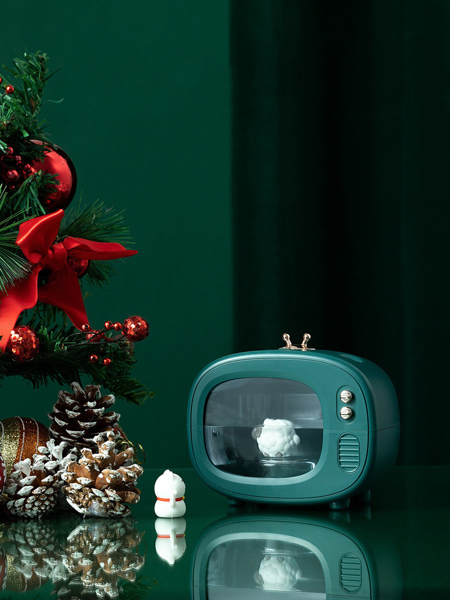 📺💧 Creative Mini Pet TV Humidifier | Cute Night Light Aromatherapy Desktop Diffuser ✨