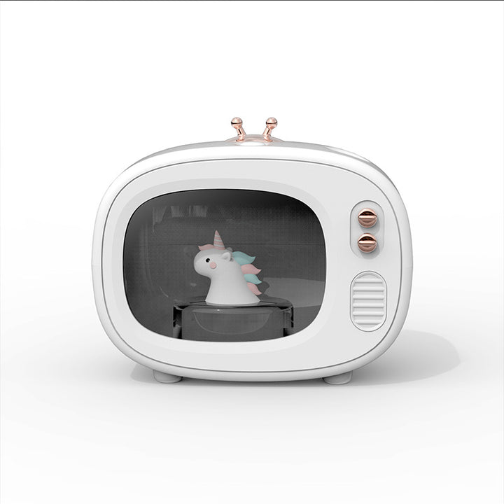 📺💧 Creative Mini Pet TV Humidifier | Cute Night Light Aromatherapy Desktop Diffuser ✨