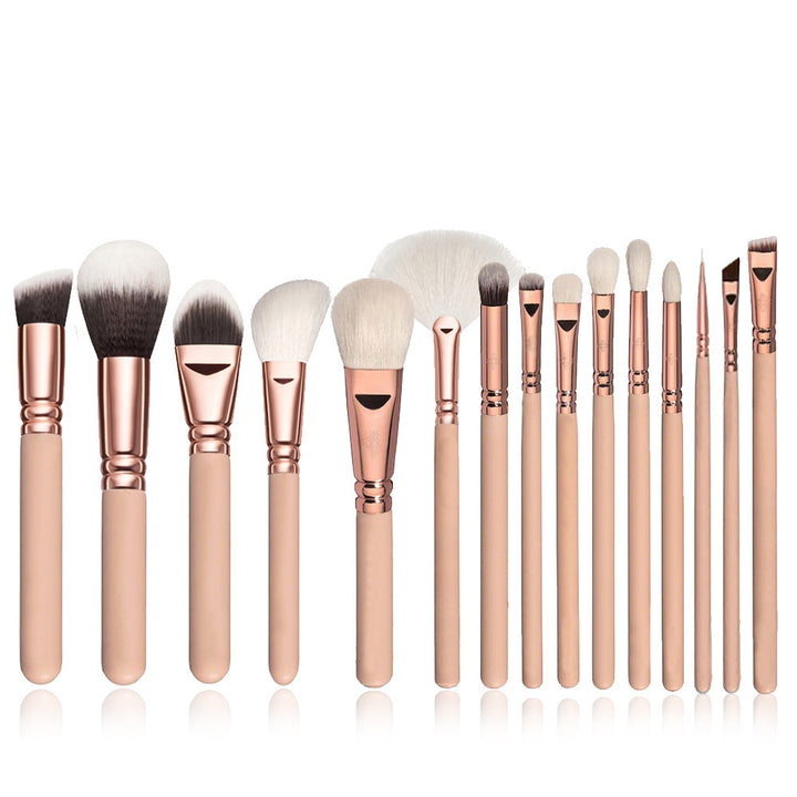 ✨ 15-Piece Makeup Brush Set — Full Beauty Tools Kit (Rose Gold Style) 💄✨