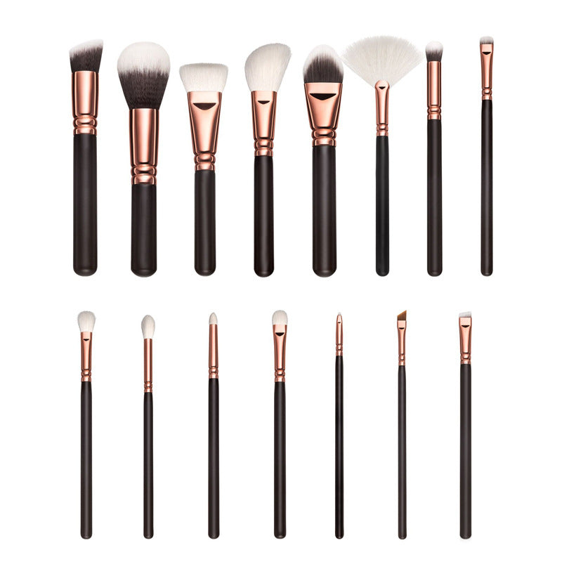 ✨ 15-Piece Makeup Brush Set — Full Beauty Tools Kit (Rose Gold Style) 💄✨