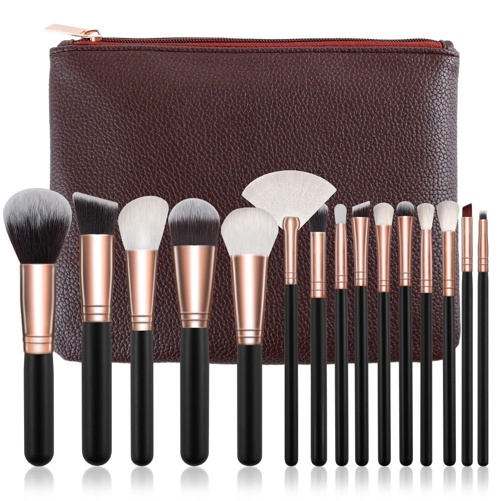 ✨ 15-Piece Makeup Brush Set — Full Beauty Tools Kit (Rose Gold Style) 💄✨