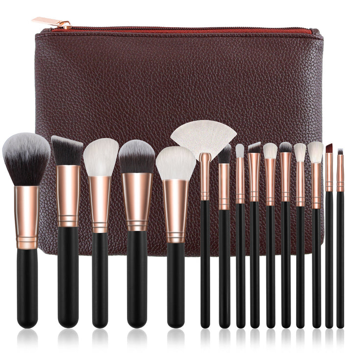 ✨ 15-Piece Makeup Brush Set — Full Beauty Tools Kit (Rose Gold Style) 💄✨