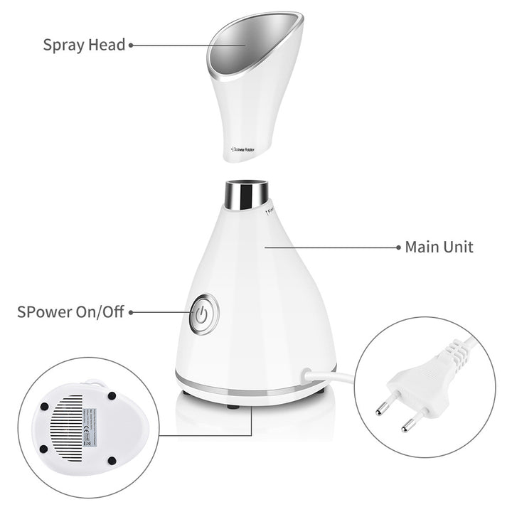 💆‍♀️🌫️ Beauty Steamer Facial Humidifier | Hot Spray Facial Moisturizer Device