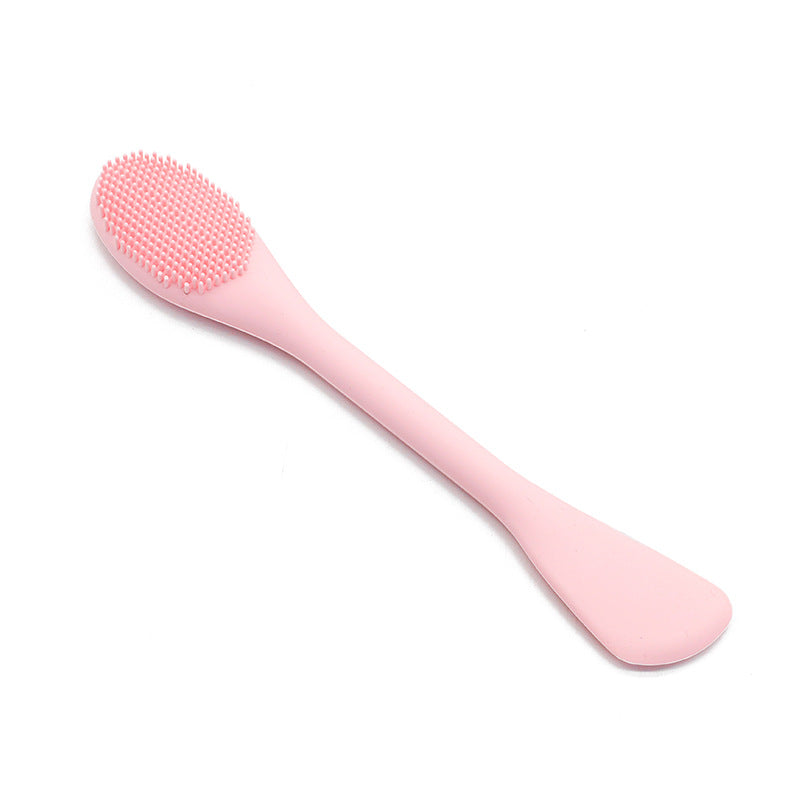 🧼💗 Double-Headed Silicone Facial Cleansing Brush | Face Cleanser & Mask Applicator Tool