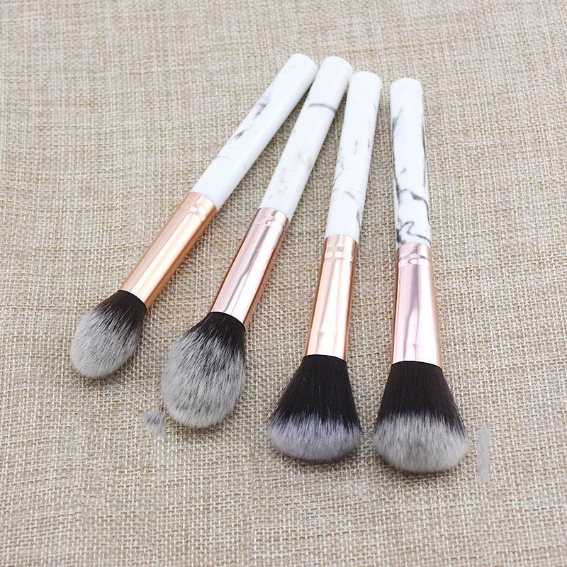 ✨ Single Marble Makeup Brush Collection — Flame Highlight & Face Brushes 💄