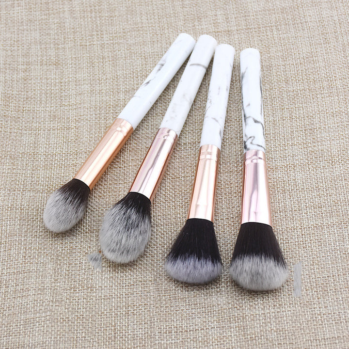 ✨ Single Marble Makeup Brush Collection — Flame Highlight & Face Brushes 💄