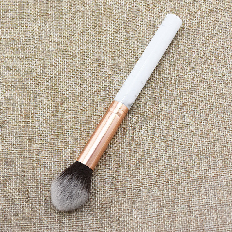 ✨ Single Marble Makeup Brush Collection — Flame Highlight & Face Brushes 💄