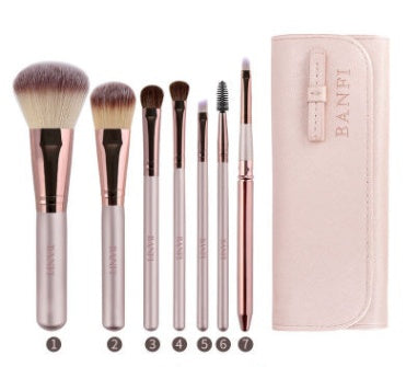 ✨ 7-Piece Beginner Eye Makeup Brush Set — Animal Hair Blend 💄