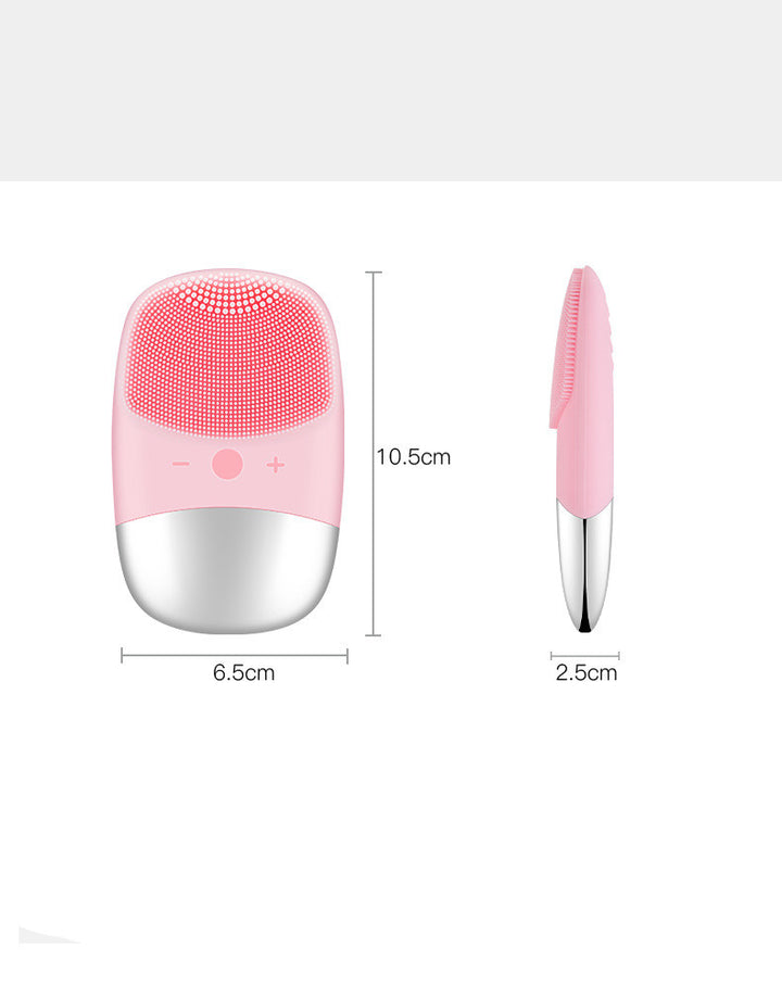 🧼💗 Mini Silicone Electric Face Cleansing Brush | Sonic Facial Cleanser & Skin Massager