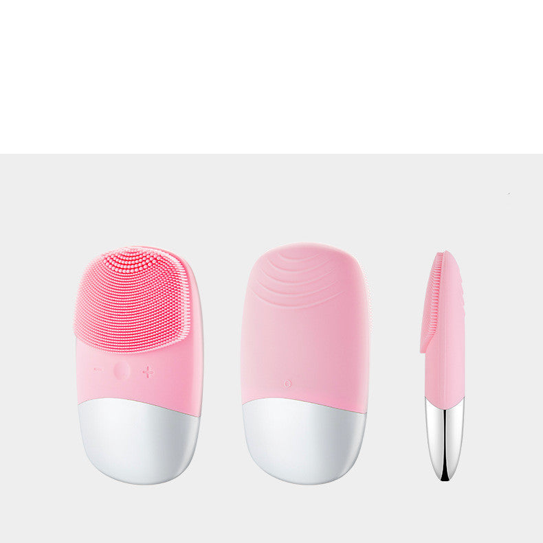 🧼💗 Mini Silicone Electric Face Cleansing Brush | Sonic Facial Cleanser & Skin Massager
